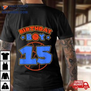 Birthday Boy Basketball Theme Bday Party Th Celebration Tshirt