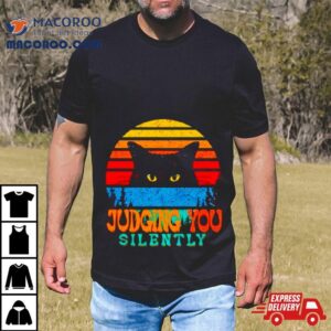 Black Cat Judging You Silently Vintage Shirt