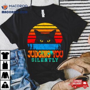 Black Cat Judging You Silently Vintage Tshirt