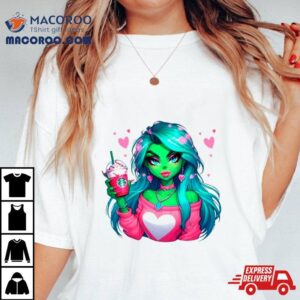 Boojee Grinch Girl Valentines Coffee Tshirt