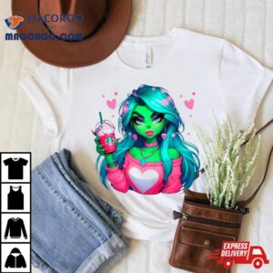 Boojee Grinch Girl Valentines Coffee Tshirt