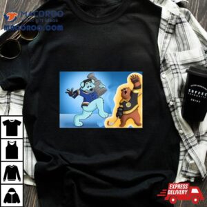 Boston Bruins Vs St Louis Blues Nhl Mascot Cartoon Hockey Tshirt