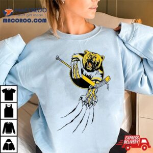 Boston Hockey Goalie Grizzly Bear Ice Beas Tshirt