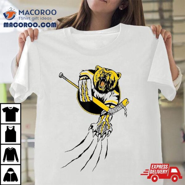 Boston Hockey Goalie Grizzly Bear Ice Beast Shirt