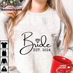 Bride Est Fianc Amp Atilde Amp Copy E Mrs Wife Bachelorette Party Wedding Tshirt