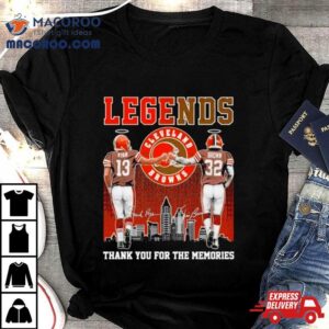 Browns Legends Frank Ryan Jim Brown Thank You For The Memories Shirt