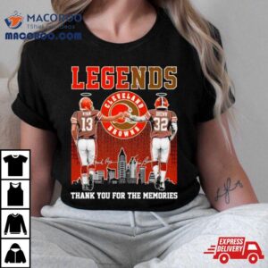 Browns Legends Frank Ryan Jim Brown Thank You For The Memories Tshirt