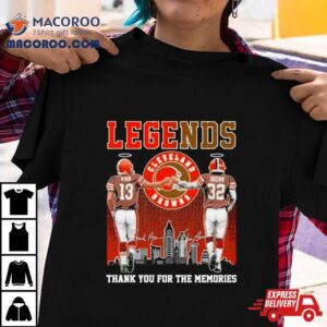 Browns Legends Frank Ryan Jim Brown Thank You For The Memories Tshirt