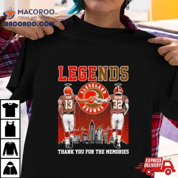 Browns Legends Frank Ryan Jim Brown Thank You For The Memories Shirt