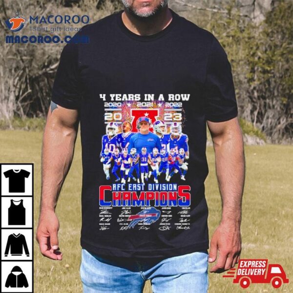 Buffalo Bills 2023 Afc East Division Champions Signatures Shirt