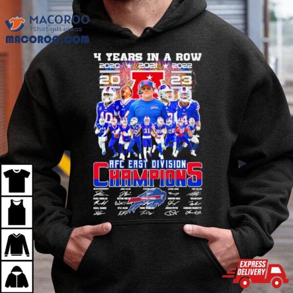 Buffalo Bills 2023 Afc East Division Champions Signatures Shirt