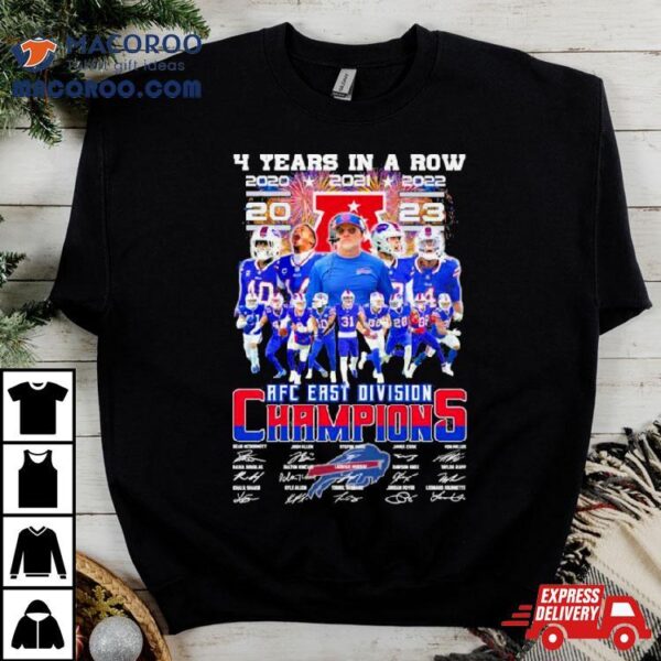 Buffalo Bills 2023 Afc East Division Champions Signatures Shirt