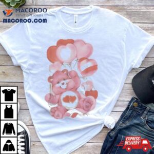 Care Bears Valentine S Day Love A Lot Bear Watercolor Hearts Tshirt