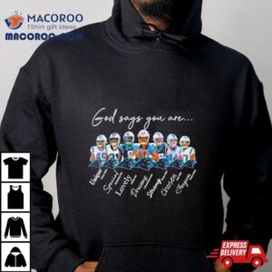 Carolina Panthers God Says You Are Unique Special Lovely Precious Strong Chosen Forgiven Shirt