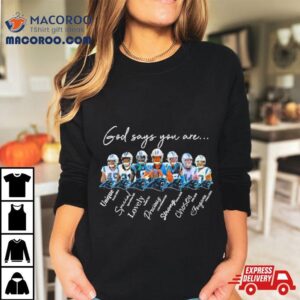 Carolina Panthers God Says You Are Unique Special Lovely Precious Strong Chosen Forgiven Tshirt