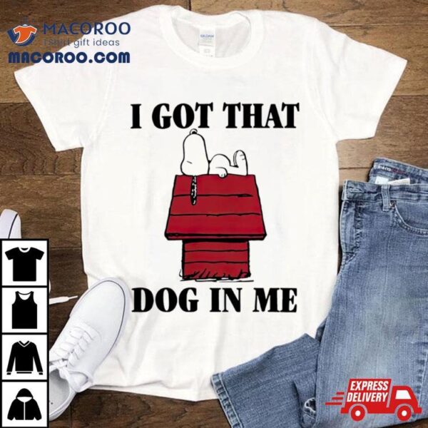 Cartoon Beagle Snoopy Dog In Me Shirt