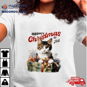 Cat Meow Christmas To All Shirt