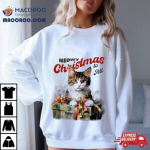 Cat Meow Christmas To All Tshirt