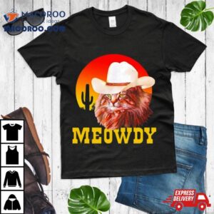 Cat Meowdy Cat Wear Cowboy Hat T Shirt