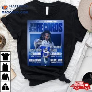 Ceedee Lamb Dallas Cowboys Receiving Yards Single Season Tshirt