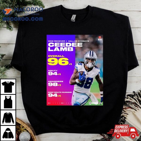 Ceedee Lamb Dallas Cowboys 96+1 Overall 94+1 Agility 98+1 Awareness 94+1 Deep Route Running Shirt