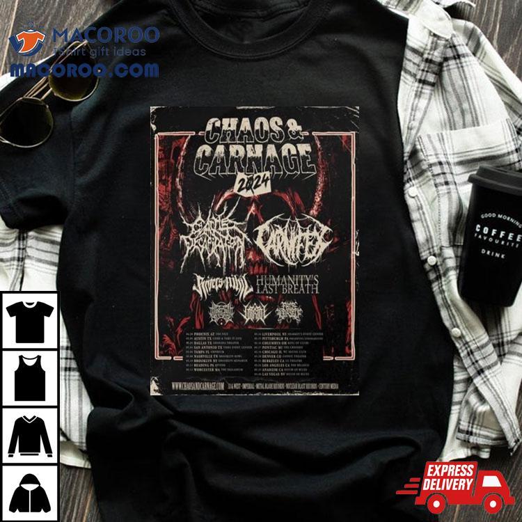 Chaos And Carnage 2024 Line Up And Date T Shirt Chaos And Carnage 2024 Line Up And Date T Shirt