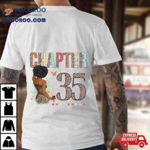 Chapter Years Old Th Birthday Leopard Afro Black Wo Tshirt