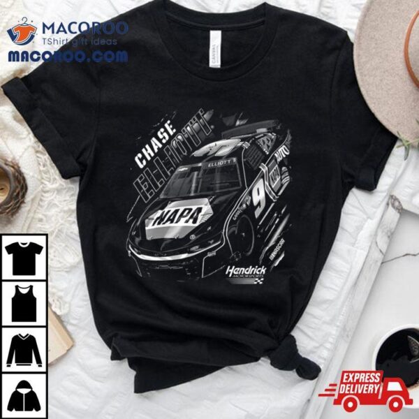 Chase Elliott Hendrick Motorsports Team Collection Black Car Tonal T Shirt