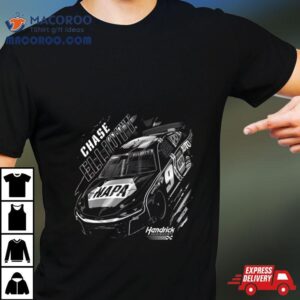 Chase Elliott Hendrick Motorsports Team Collection Black Car Tonal Tshirt