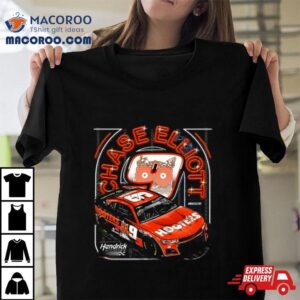 Chase Elliott Hendrick Motorsports Team Collection Black Hooters Car T Shirt