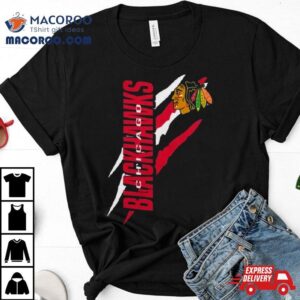 Chicago Blackhawks Starter Black Color Scratch Shirt