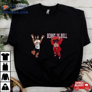 Chicago Bulls Vs San Antonio Spurs Nba Mascot Cartoon Basketball Tshirt