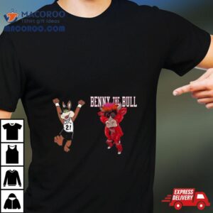 Chicago Bulls Vs San Antonio Spurs Nba Mascot Cartoon Basketball Tshirt