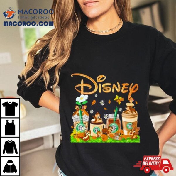 Chip And Date Starbuck Coffee Disney Shirt