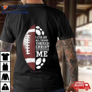 Christian Football Gifts Teen Boys Kids Religious Verse Tshirt