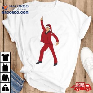 Christmas Disco Fever Santa John Travolta Emoji Tshirt