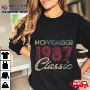 Classic November 1987 Bday Gifts 35th Birthday Shirt