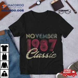 Classic November 1987 Bday Gifts 35th Birthday Shirt