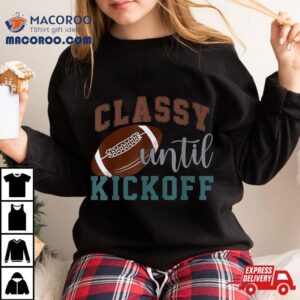 Classy Until Kickoff American Football Leopard Style Shirt