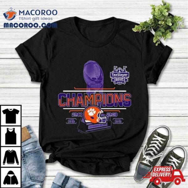 Clemson Tigers 2023 Taxslayer Gator Bowl Champions Finals Score T Shirt