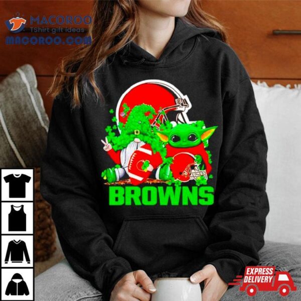 Cleveland Browns Baby Yoda Happy St.patrick’s Day Shamrock Shirt