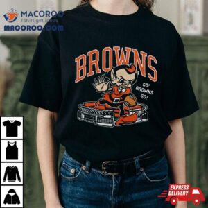 Cleveland Browns Brownie Stiff Arm Stadium T Shirt