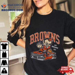 Cleveland Browns Brownie Stiff Arm Stadium Tshirt