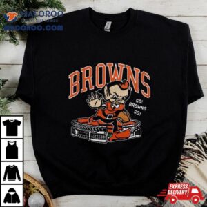 Cleveland Browns Brownie Stiff Arm Stadium Tshirt