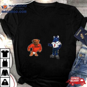 Cleveland Browns Vs Houston Texans Nfl Mascot Cartoon Football Tshirt