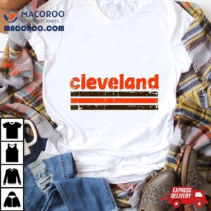 Cleveland Ohio Three Stripe Vintage Weathered Shirt