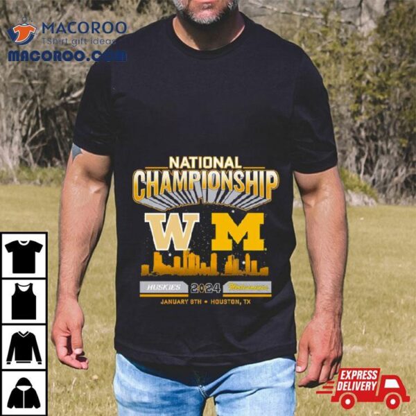 College Football Playoff 2024 National Championship Game Head To Head Skyline T Shirt