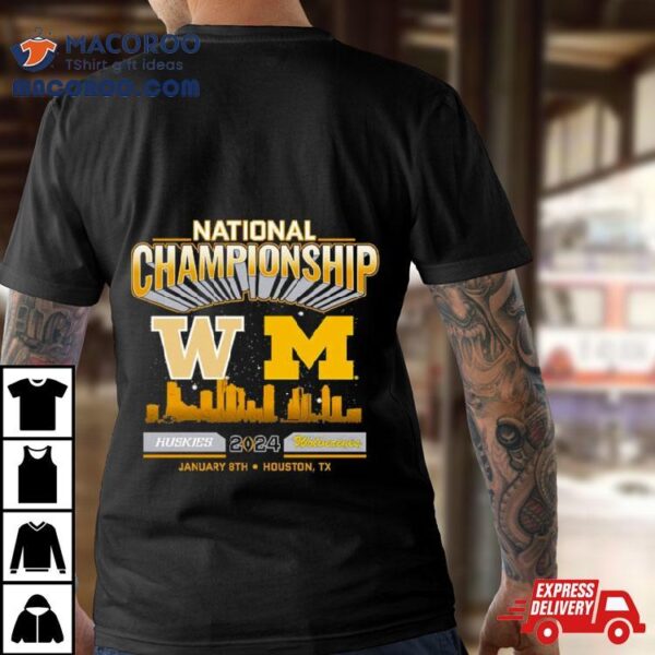 College Football Playoff 2024 National Championship Game Head To Head Skyline T Shirt