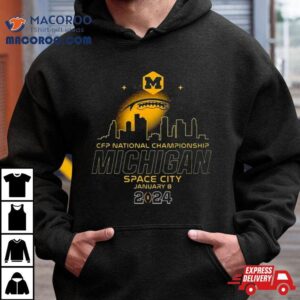 College Football Playoff National Championship Game January Michigan Wolverines Space City Skyline Tshirt