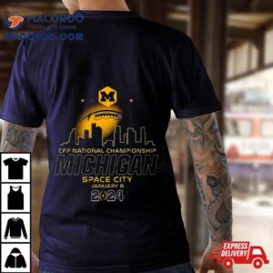 College Football Playoff National Championship Game January Michigan Wolverines Space City Skyline Tshirt